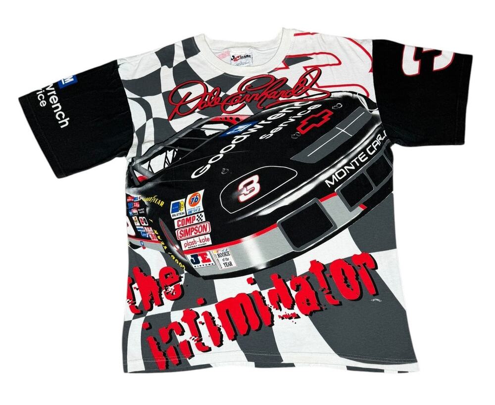 Vintage Nascar Dale Earnhardt The Intimidator AOP Racing T-Shirt